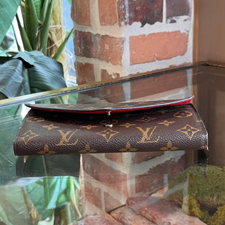 LOUIS VUITTON Sarah Poppy Coquelicot Monogram Wallet