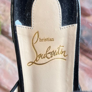 LOUBOUTIN Black Calf Hair Fur Loafers SZ 38.5 (US 8.5)