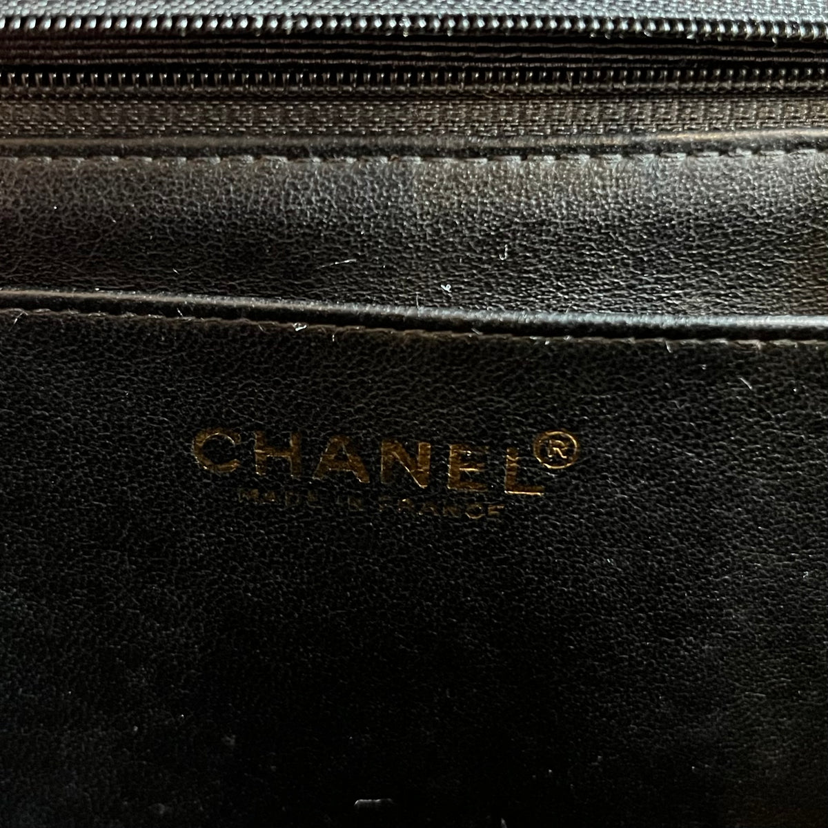 CHANEL Black Caviar Leather Vintage Single Flap Bag