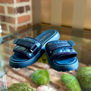 DIOR Dio(r)evolution Navy Slide Sandals
