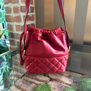 VERSACE Mini Icon Quilted Bucket Bag