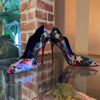 LOUBOUTIN Hot Chick Starlight Patent Leather Pumps SZ 35 (US 5)