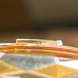GUCCI 18K Yellow Gold Link To Love Ring SZ 17