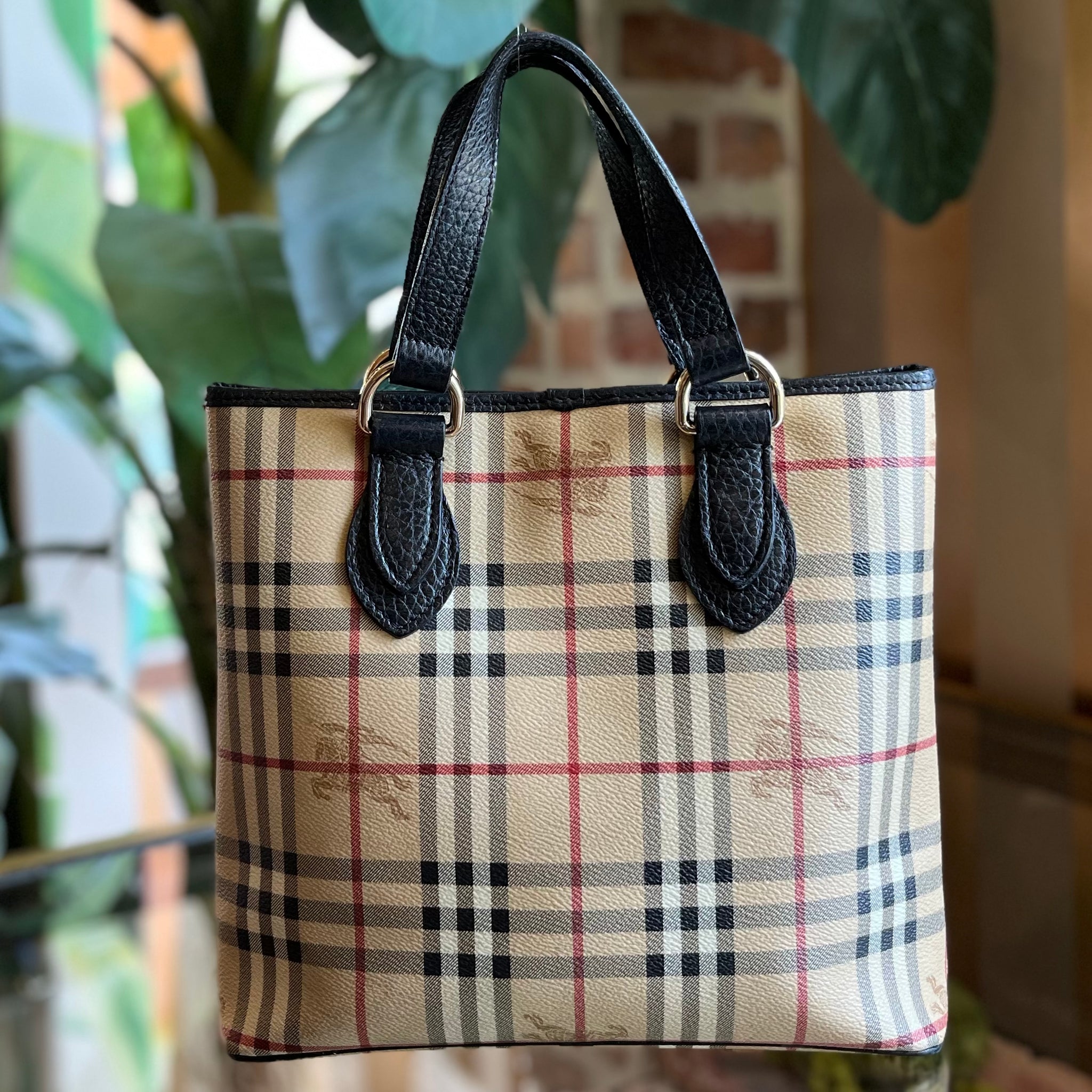 Burberry Check Tote Bag