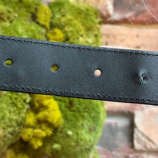 GUCCI Black Leather Marmont Belt SZ 90/36