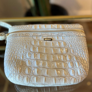 BRAHMIN Seashell Croc Embossed Leather Belt Bag