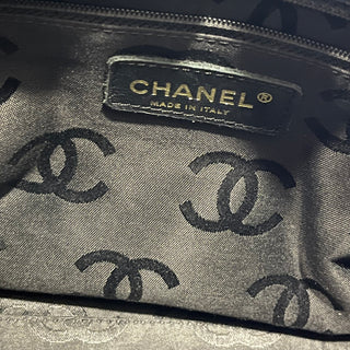 CHANEL Small Black Surpique Wild Stitch Lambskin Hobo