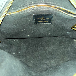 LOUIS VUITTON Petite Malle Souple Black Monogram Empreinte Leather Top Handle Bag