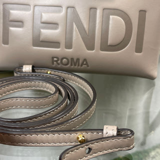 FENDI Dark Beige Mini By The Way Top Handle Bag