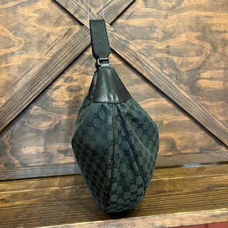 GUCCI Green GG Monogram Canvas Hobo Bag