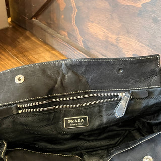 PRADA Black Nylon Multipocket Shoulder Bag