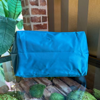 LONGCHAMP Le Pliage Large Blue Nylon Tote Bag Peacock