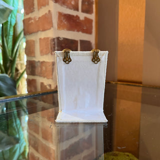 CELINE Gold Tone Triomphe Clip On Earrings
