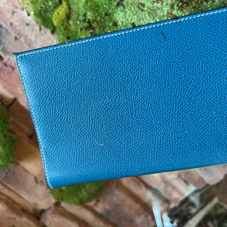 HERMES Bleu Jean Epsom Continental Wallet