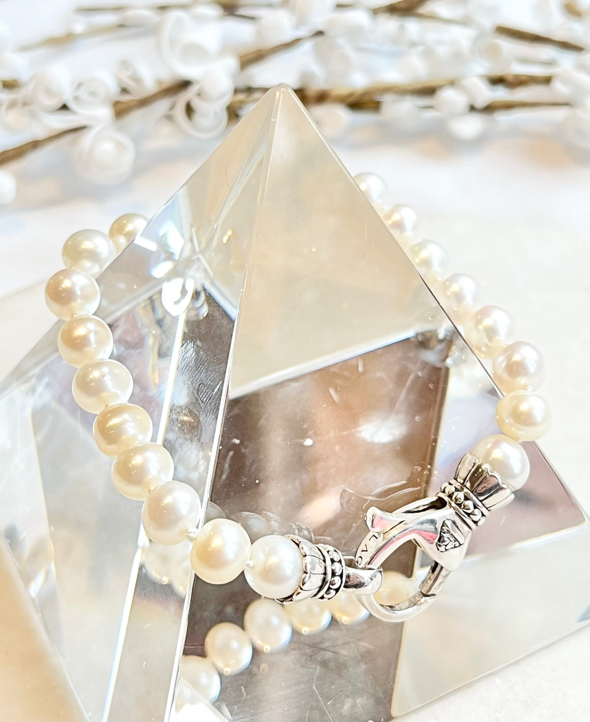Lagos White Luna Pearl Bracelet