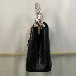 LOUIS VUITTON Capucines PM Black Taurillon Top Handle Bag