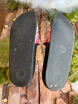 GUCCI Blooms Rubber Slides SZ 40