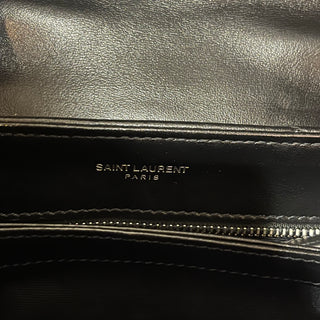 SAINT LAURENT Loulou Toy Quilted Black Calfskin Crossbody