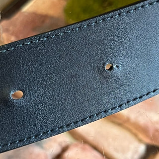GUCCI GG Wide Marmont Black Textured Leather Belt SZ 90/36