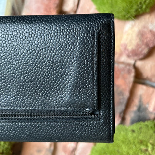 CHANEL Timeless Compact Card Black Caviar Leather Wallet