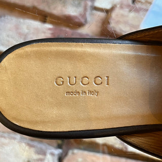 GUCCI Horsebit Brown Leather Loafers SZ 38 (US 8)