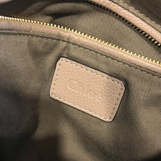 CHLOE Marcie Double Python Skin Leather Handbag