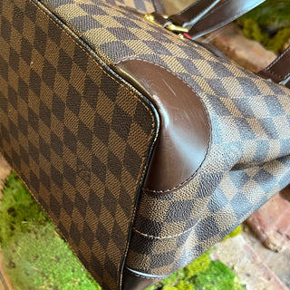 LOUIS VUITTON Hampstead PM Brown Damier Ebene Canvas Tote Bag