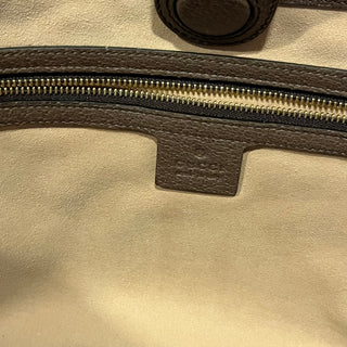 GUCCI Ophidia Medium Beige Brown GG Supreme Canvas Tote