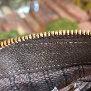 LOUIS VUITTON Petillante Taupe Empreinte Leather Clutch