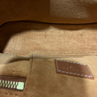 LOUIS VUITTON Low Key Vanity Pouch Cognac Calfskin Leather Top Handle Bag