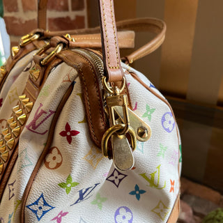 LOUIS VUITTON Courtney MM White Monogram Multicolore Shoulder Bag