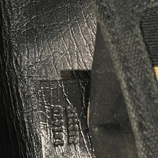 GUCCI Horsebit Pochette Black GG Canvas Shoulder Bag