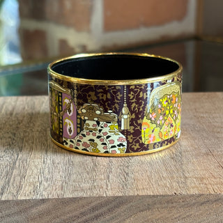 HERMES Coin Purse Enamel Extra Wide Bangle