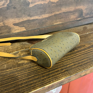 SAINT LAURENT Vintage Brown Canvas YSL Crossbody Bag