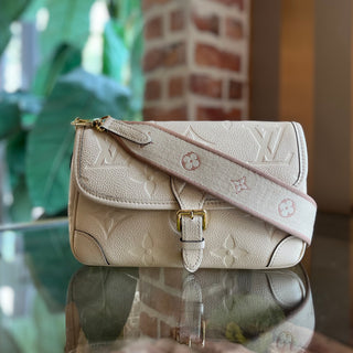 LOUIS VUITTON Diane Cream Monogram Empriente Leather Shoulder Bag