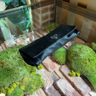 PRADA Black Raso Silk Clutch