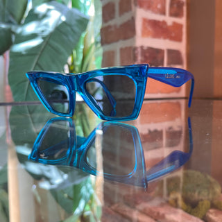 CELINE CL414468/S Blue Transparent Acetate Cat Eye Sunglasses