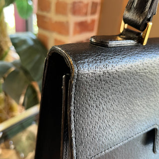 VALENTINO Black Leather Vintage Satchel TS3860