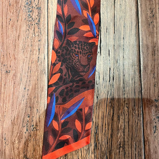 CARTIER Red Silk Twilly Scarf