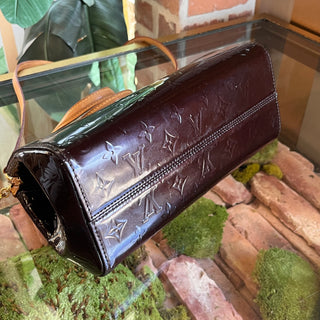 LOUIS VUITTON  Brea PM Amarante Monogram Vernis Satchel Bag