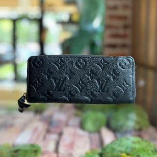 LOUIS VUITTON Zippy Black Empreinte Leather Wallet
