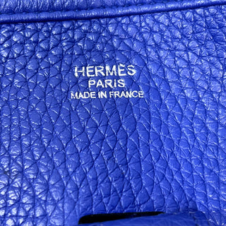 HERMES Evelyne III GM Bleu Royal Taurillon Clemence Shoulder Bag