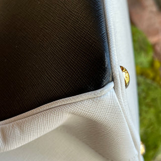 PRADA Convertible Bicolor Saffiano Leather Open Tote