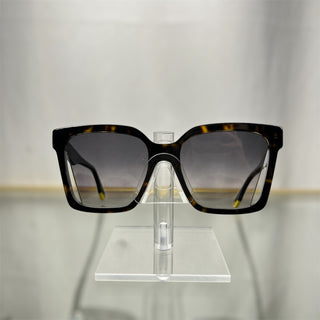 FENDI FE40085I Brown Tortoise Yellow Neon Square Sunglasses TS3811