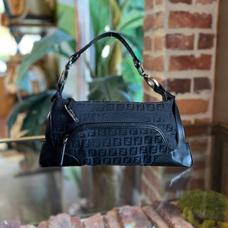 FENDI Small Chef Vintage Zucchino FF Canvas Shoulder Bag