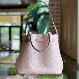 LOUIS VUITTON Girolata Magnolia Monogram Mahina Bucket Bag