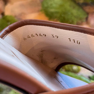 GUCCI Brown Quilted Matelasse Sandals SZ 39 (US 9)