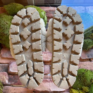 PRADA Beige Leather Shearling Slides SZ 37 (US 7)