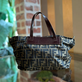 FENDI Brown Zucca Canvas Vintage Tote Bag