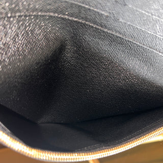 LOUIS VUITTON Monogram Canvas Black Leather Kimono Wallet